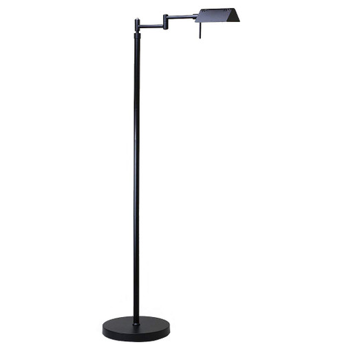 Dimmable LED Pharmacy Floor Lamp, 12W LED, Full Range Dimming, 360 Degree Swing Arms, Adjustable Heights, Standing Lamp for Reading, Sewing, and Craft, ETL Listed (Black)