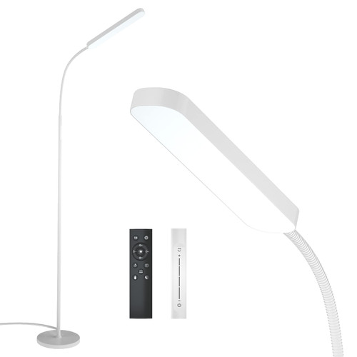 Floor Lamps, 15w/1000lm Bright LED Floor Lamp with Stepless Adjustable 3000K-6000K Colors and Dimmer, Remote and Touch Control Reading Lamp, Adjustable Floor Lamp for Living Room