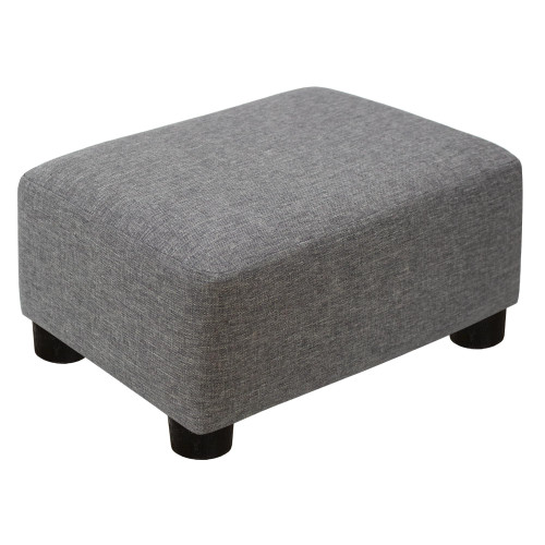 Small Foot Stool Ottoman Footstool with Legs Under Desk Footrest for Living Room Bedroom and Office,Linen-Grey