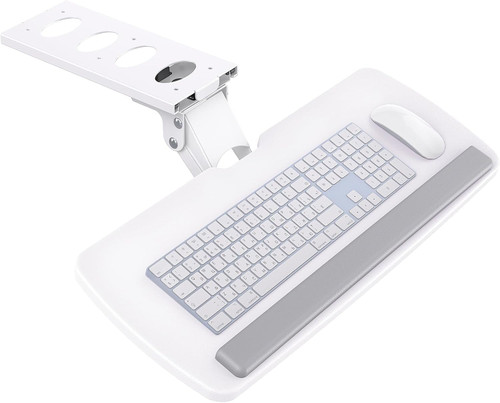 Keyboard Tray Under Desk, 360 Adjustable Ergonomic Sliding Keyboard & Mouse Tray, Under Desk Keyboard Tray Slide Out, Keyboard Holder Under Desk for Typing in Home, Office Work, 25"W x 9.84"D
