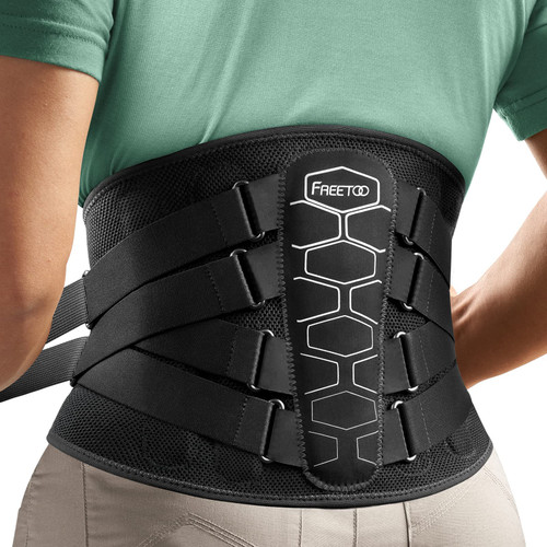 Back Brace for Lower Back Pain Relief with Pulley System,Lumbar Support Belt for Men & Women with Lumbar Pad, Ergonomic Design and Soft Breathable 3D Knit Material,for Herniated Disc,Sciatica