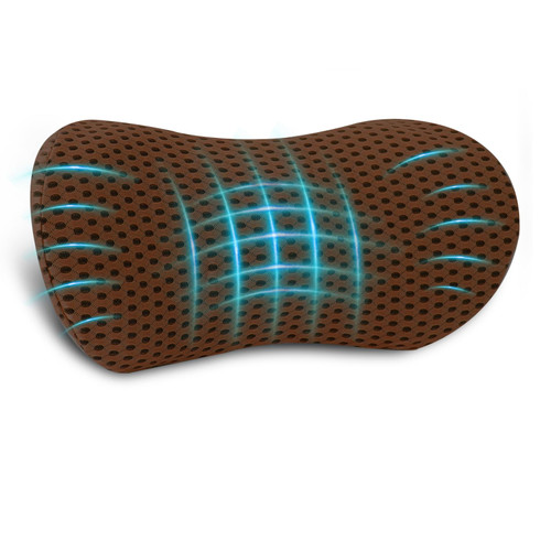 Lumbar Pillow, Memory Foam Lumbar Support Pillow for Office Chair and Car Seat, Ergonomic Streamline Back Pillow for Lower Back Pain Relief, Back Support Pillow for Sitting, Driving, Traveling
