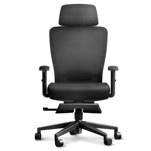 ErgoChair Pro Big and Tall Office Chair, Swivel Computer Chair, Home Office Desk Chairs， with Lumbar Support/17in Retractable Footrest/4D Headrest/400lbs Heavy Duty,Foam Seat Cushion,Black