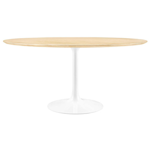 Dining Table, 60", White Natural