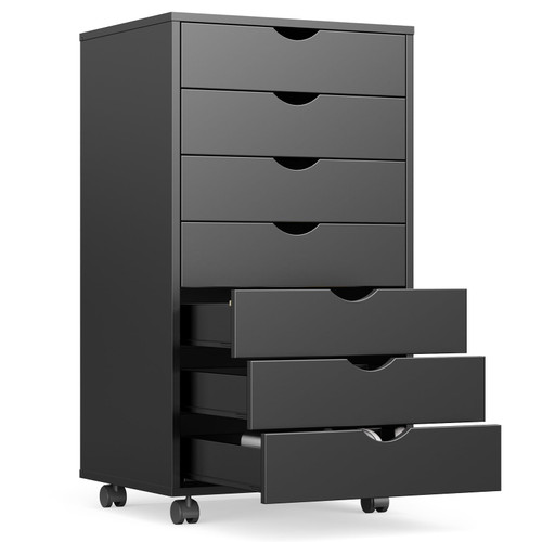 7 Drawer File Cabinet on Wheels, Printer Stand