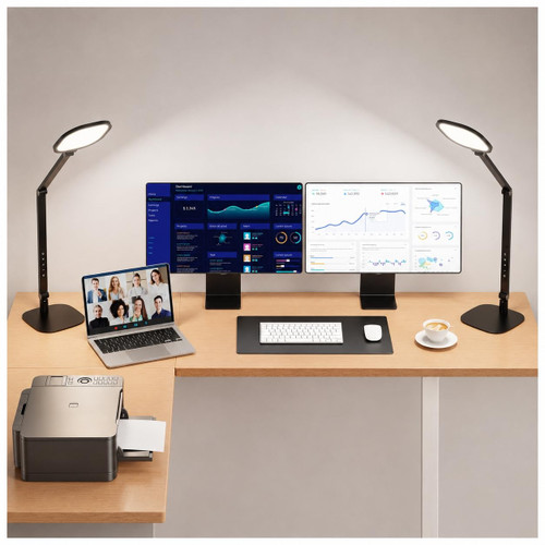 LED Desk Lamp for Home Office, Soft Edge-lit Design - Modern Style