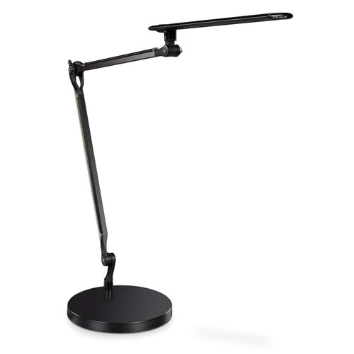LED Desk Lamp - Adjustable 3 Color Modes, Dimmable Home Office Desk Light for Standing Desk, Dual Monitors, Aluminum Task Lamp (Black Base)