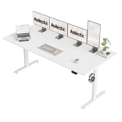 71 * 32 Inch Height Adjustable Electric Standing Desk, White