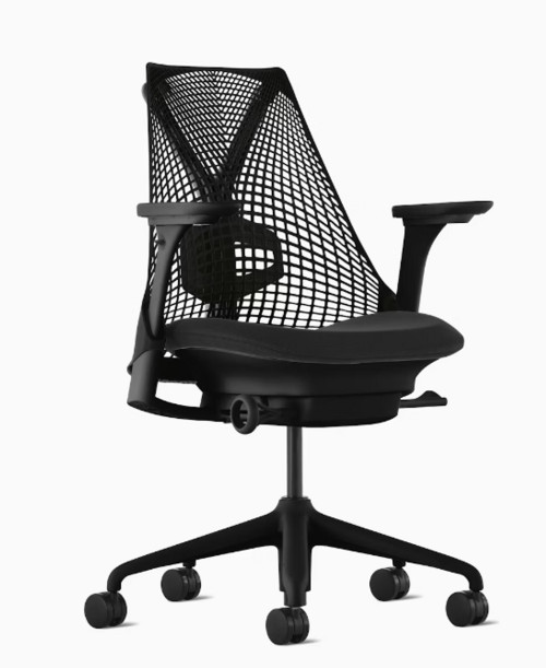 Herman Miller Sayl Chair, Black, Fully Adjustable Arms, + Lumbar