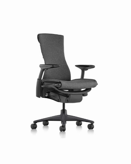 Herman Miller Embody Chair, Charcoal, All Features, Adjustable Arms