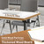 Conference Room Table, Folding Training Table, Mobile Meeting Station with Silent Wheels, Flip Top Large Meeting Seminar Desk, for Office, Company, School, Classroom (1, B, 47in)