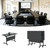 Modern Conference Table, Folding Conference Table with Wheels, Flip Top Mobile Meeting Table for 2-16 Person, Modular Seminar Training Room Table for Meeting Conference Room (2, Black, 55.1")