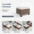 Swivel Glider Patio Furniture Set Outdoor Furniture Brown Wicker Rattan Patio Conversation Sets with Cushion Outside Sofa Set,7 Pieces with Rectangular Firepit Table,9 Seats,Beige