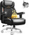 Big and Tall Office Chair 650lbs,Heavy Duty Office Chairs with Dual Rubber Wheels,Extra Wide Desk Chair,Adjustable Ergonomic Lumbar Support,High Back Rocking Computer Chair for Heavy People