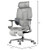 Ergonomic Office Chair, Big and Tall Office Chair - with 3-Zone Dynamic Lumbar Support, 3D Adjustable Headrest, 4D Adjustable Armrests, Swivel, Grey(with Footrest)