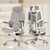 Ergonomic Office Chair, Big and Tall Office Chair - with 3-Zone Dynamic Lumbar Support, 3D Adjustable Headrest, 4D Adjustable Armrests, Swivel, Grey(with Footrest)