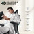 Ergonomic Office Chair, Big and Tall Office Chair - with 3-Zone Dynamic Lumbar Support, 3D Adjustable Headrest, 4D Adjustable Armrests, Swivel, Black(with Footrest)