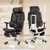 Ergonomic Office Chair, Big and Tall Office Chair - with 3-Zone Dynamic Lumbar Support, 3D Adjustable Headrest, 4D Adjustable Armrests, Swivel, Black(with Footrest)