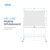 Mobile Whiteboard 48 x 36 Inch Large Height Adjust 360° Magnetic Rolling Double Sided Reversible Dry Erase Board (48x36, White & Silver)