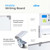 Mobile Whiteboard 48 x 36 Inch Large Height Adjust 360° Magnetic Rolling Double Sided Reversible Dry Erase Board (48x36, White & Silver)