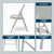 All-Steel Heavy-Duty Folding Chairs, Commercial-Grade Metal Chairs with Dual Braces, 500 lb Capacity (4-Pack, Gray)