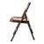All-Steel Heavy-Duty Folding Chairs, Commercial-Grade Metal Chairs with Dual Braces, 500 lb Capacity (4-Pack, Brown)