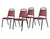 Banquet Chairs Premium Commercial Seating (4 Pack, Vinyl, Pleasant Burgundy, Black Frame)