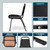Banquet Chairs Premium Commercial Seating (4 Pack, Vinyl, Panther Black, Black Frame)