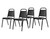 Banquet Chairs Premium Commercial Seating (4 Pack, Vinyl, Panther Black, Black Frame)