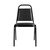 Banquet Chairs Premium Commercial Seating (4 Pack, Vinyl, Panther Black, Black Frame)