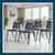 Banquet Chairs Premium Commercial Seating (4 Pack, Vinyl, Midnight Blue, Black Frame)