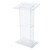 Commercial-Grade Modern Clear Acrylic Lectern with Shelf (24-inch Reading Surface)