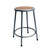 Premium Commercial-Grade All-Purpose Round Stool (24-inch Height, Gray Frame, Masonite Wood Seat)
