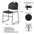 Ultra Compact Commercial Stack Chair (Simple Black, 4-Pack)