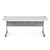 Commercial-Grade Premium Industrial Nesting Flip-Top Blow-Molded Training Table with Steel Frame and a 1.75" Thick Surface (24" × 72", Speckled Grey Top)