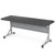 Commercial-Grade Premium Industrial Nesting Flip-Top Blow-Molded Training Table with Steel Frame and a 1.75" Thick Surface (24" × 72", Charcoal Slate Top)