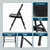 Heavy-Duty Folding Chairs with Tablet Arm, Steel Frame, Writing Surface, Dual Braces (2-Pack, Black, Right Handed)