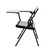 Heavy-Duty Folding Chairs with Tablet Arm, Steel Frame, Writing Surface, Dual Braces (2-Pack, Black, Right Handed)