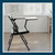 Heavy-Duty Folding Chairs with Tablet Arm, Steel Frame, Writing Surface, Dual Braces (2-Pack, Black, Left Handed)