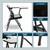 Heavy-Duty Folding Chairs with Tablet Arm, Steel Frame, Writing Surface, Dual Braces (2-Pack, Black, Left Handed)
