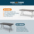 Rectangular Commercial-Grade Premium Industrial Folding Table, Heavy-Duty Blow-Molded Design with Thick Top and 17-Gauge Steel Frame (30" × 72", Charcoal Slate Top)