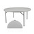 Commercial-Grade Premium Industrial Fold-in-Half Blow-Molded Folding Table with 19-Gauge Steel Frame and Thick Top (60" Diameter, Speckled Gray Top)