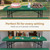 Heavy Duty Blow Molded Folding Picnic Table - Green, Black Frame
