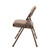 Heavy-Duty Premium Fabric Padded Upholstery Double-Hinged Folding Chairs (4-Pack, Honey Brown)