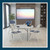 Heavy-Duty Premium Fabric Padded Upholstery Double-Hinged Folding Chairs (4-Pack, Imperial Blue/Gray)
