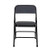 Heavy-Duty Premium Fabric Padded Upholstery Double-Hinged Folding Chairs (4-Pack, Classic Black)