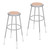 Premium Commercial-Grade All-Purpose Round Stool (Height-Adjustable, 30–38 inch Range, Gray Frame, Masonite Wood Seat, 2-Pack)