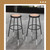 10/2 Premium Commercial-Grade All-Purpose Round Stool (Height-Adjustable, 30–38 inch Range, Black Frame, Masonite Wood Seat, 2-Pack)