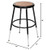 Premium Commercial-Grade All-Purpose Round Stool (Height-Adjustable, 18–27 inch Range, Black Frame, Masonite Wood Seat, 2-Pack)