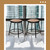 Premium Commercial-Grade All-Purpose Round Stool (Height-Adjustable, 18–27 inch Range, Black Frame, Masonite Wood Seat, 2-Pack)